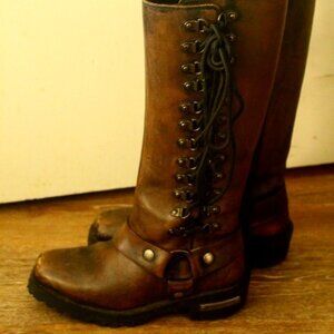 Brown/Black knee high boots